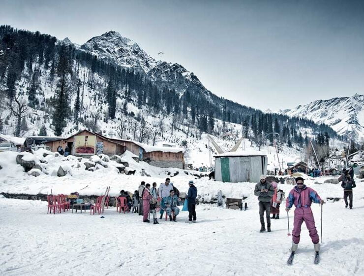 Snow covered landscape manali