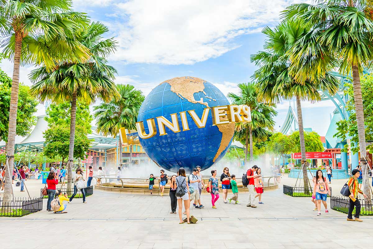 Universal studios - tourists and theme park - singapore