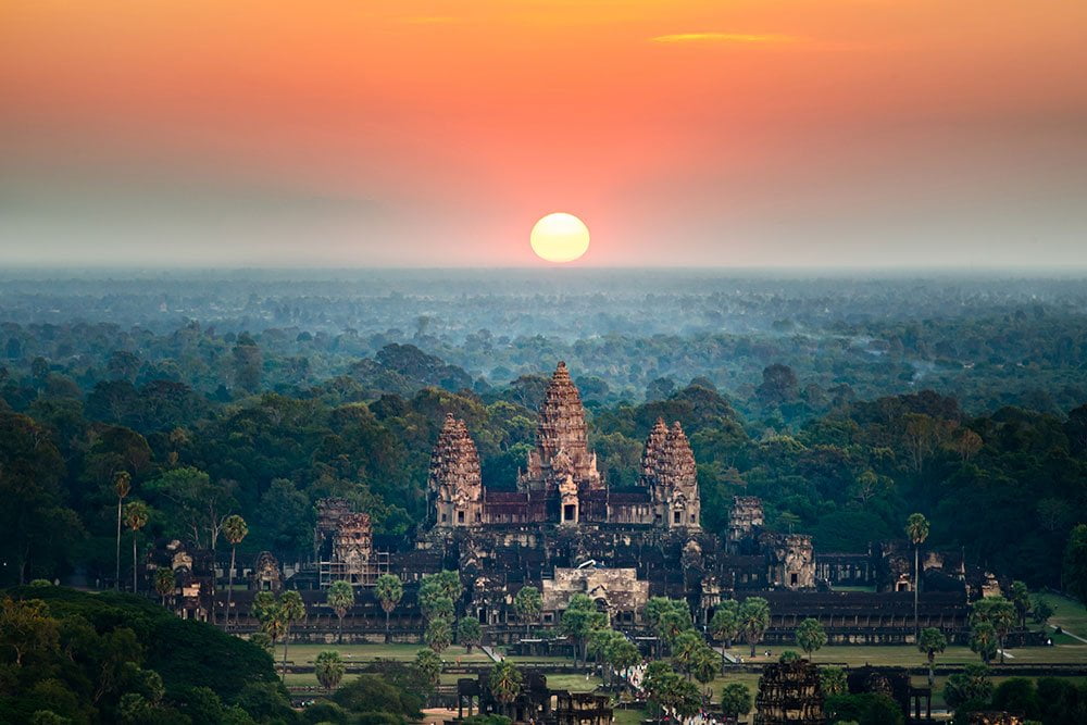 Angkor Wat at sunrise, Siem Reap, Cambodia