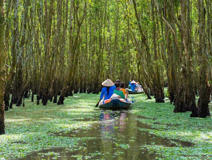 Boat in Mekong delta Vietnam